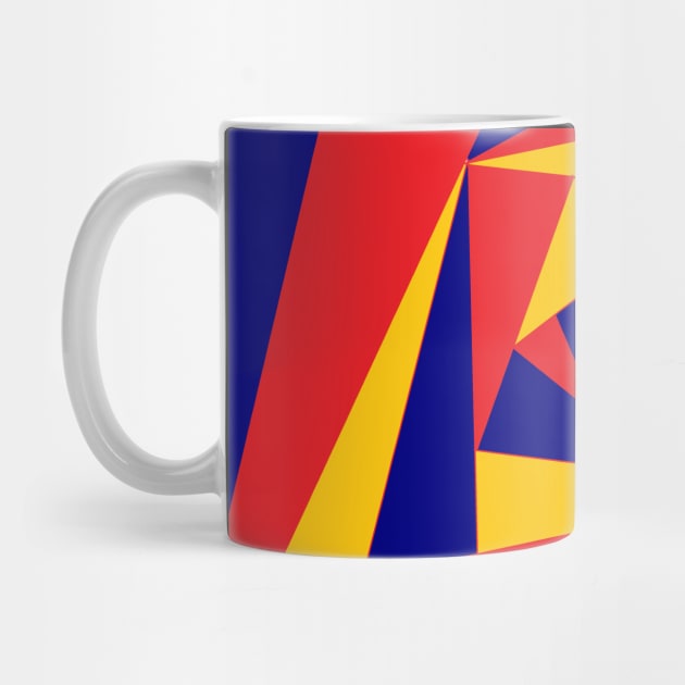 red blue and yellow  triangles by OmarZArtShop